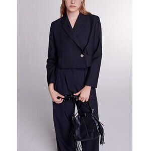 Maje Vakino Short straight-fit jacket